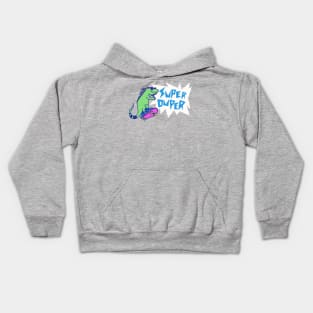 Super Duper - Retro 90s Skateboarding Iguana Kids Hoodie